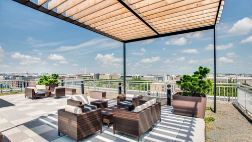 Rooftop deck at Lex and Leo at Waterfront Station in Washington D.C. 20024