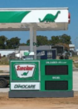 Sinclair Gas Station Fueling Island