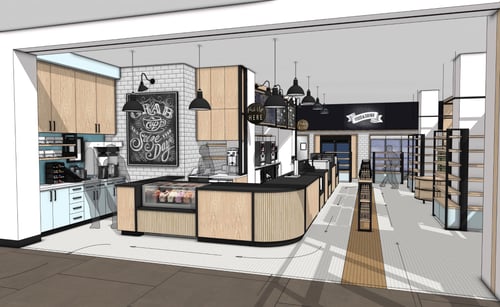 Gondola Market + Cafe Rendering