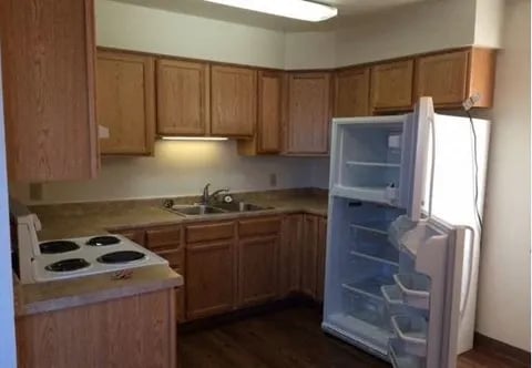 Kitchen at Woodridge Senior Apartments in Kenai, AK