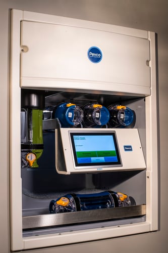 Pevco Beam Delivery Management Station
With user-friendly touchscreen controls, an ergonomic design and seamlessly integrated technology, Pevco Beam reduces errors and turnaround times, empowering clinicians to focus on patient care.