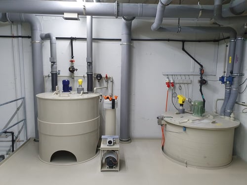 Auffangwannen, Behälterbau und Rohrleitungen