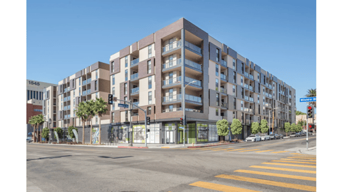 Apartment building at Wilshire Valencia, Los Angeles, CA