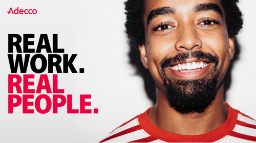 Adecco google cover photo - Real work. Real people.