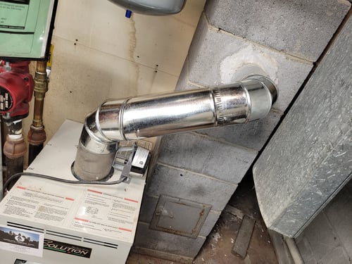 Furnace vent pipe replacement