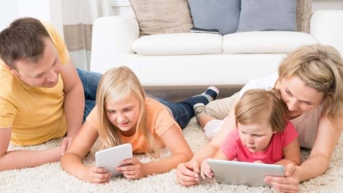 Family Enjoying a Clean Carpet