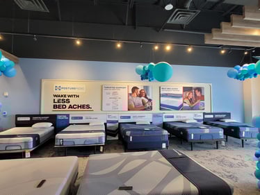 Slumberland Mattress Plus Springfield, MO Grand Opening bed aches Showfloor image