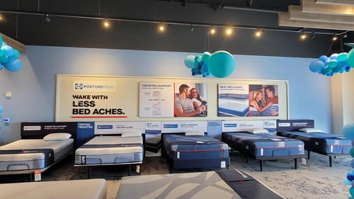 Slumberland Mattress Plus Springfield, MO Grand Opening bed aches Showfloor image