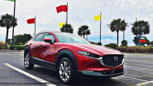 picture of mazda suv on beach mazda's lot in myrtle beach, sc