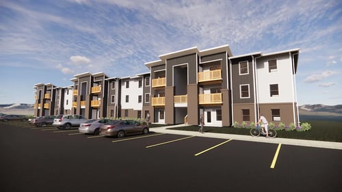 Exterior rendering of Residences at Dry Cedar Creek Apartments in Montrose, CO 81401