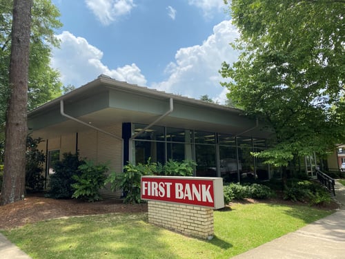 Downtown Southern Pines First Bank branch exterior