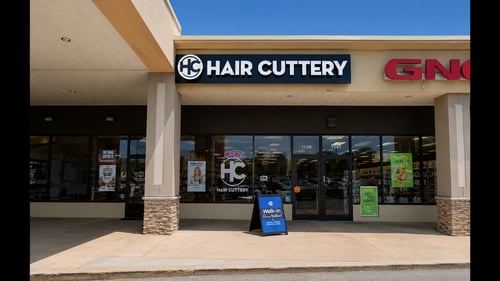 Outside the Hair Cuttery salon in  Dundalk
