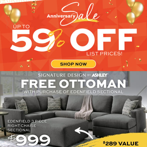 Anniversary Sale up to 59% off list prices