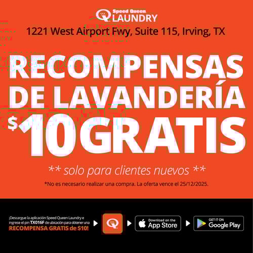 Recompensas de lavanderîa $10 gratis