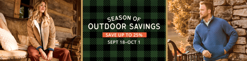 Save up to 25% at the Bass Pro Shops Season of Outdoor Savings Sale