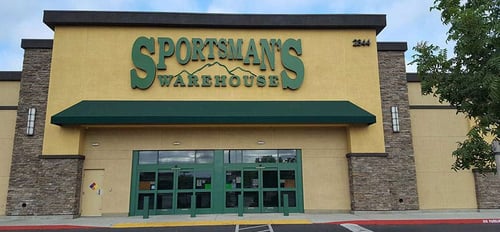 The front entrance of Sportsman's Warehouse in Rancho Cordova