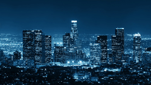 city skyline at nighttime