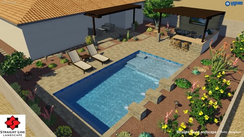 backyard pool and landscape design