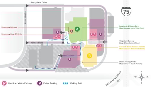Cincinnati Children's Liberty Campus Expansion Parking Map, as of December 2025