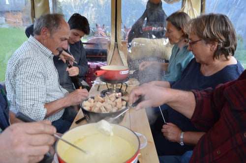 Auf der Fondue-Kutsche