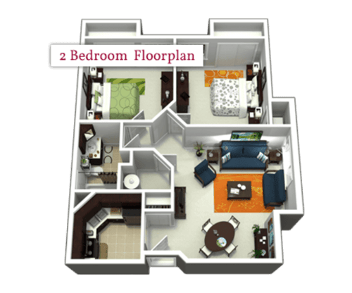 Two Bedroom One Bath at Moraine Ridge in Green Bay WI