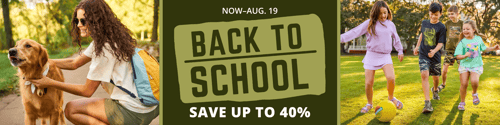 Save up to 40% at the Cabela's Back to School Sale!