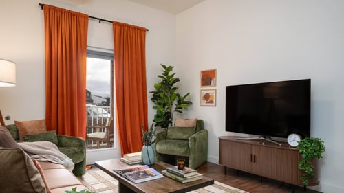Living Room with TV at Sundance at Baxter Meadows, Montana
