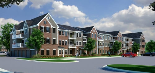 Community Rendering at Meadowbrooke Apartment Homes, Grand Rapids, MI