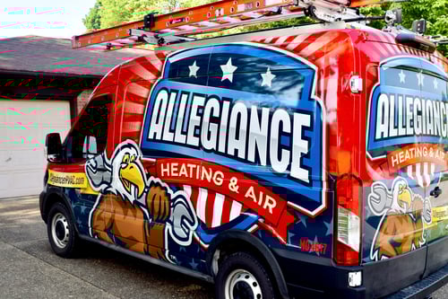 Allegiance Heating & Air service van