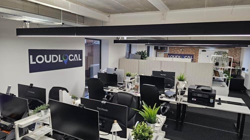 Picture of inside the LoudLocal office a digital marketing agency based in Leamington Spa, Warwickshire