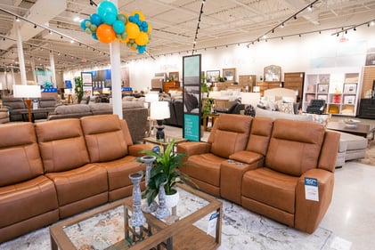 Sunset Hills Slumberland Furniture leather sofa set