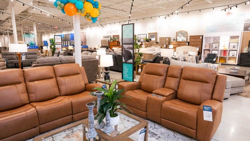 Sunset Hills Slumberland Furniture leather sofa set