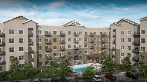 Property Exterior Aerial View at Winfield Station Apartments,  IL 60190