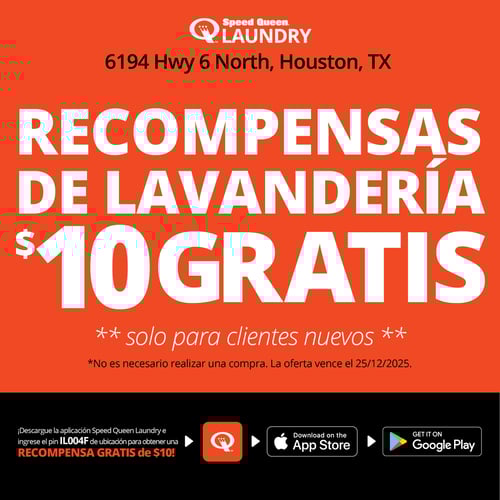 Recompensas de lavanderîa $10 gratis