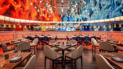 Gordon Ramsay brings Hell's Kitchen to the East Coast, making this his third restaurant in Atlantic City. The restaurant boasts design features that are engaging to all senses and are a nod to both the red and blue teams featured on the show. The restaurant boasts design features that are engaging to all senses and are a nod to both the red and blue teams featured on the show. The dynamic and bustling kitchen is the centerpiece of this unique eatery, with mosaic tiles artfully framing the open space, allowing guests a view from every seat in the house.