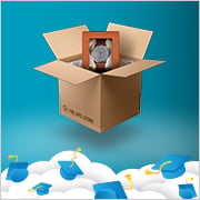 THE UPS STORE BRANDED BOX WITH WATCH INSIDE.