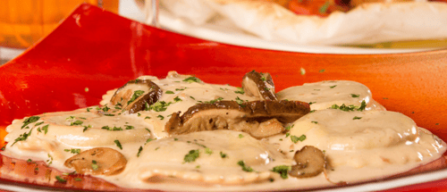 La Strada at the Shore in Harrah's Resort Atlantic City is known and loved for its Mushroom Ravioli. Named by Sara Ventiera in 2019 as Food Network's pick for "Best Pasta in the Country," the ravioli is a guest-favorite and a must-try dish.