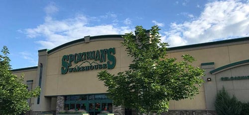 The front entrance of Sportsman's Warehouse in Logan