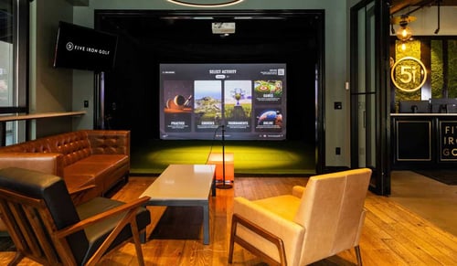 Indoor Golf Simulator Bar