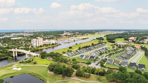 Incredible location in Grande Dunes next to the golf course, driving range, and Intracoastal Waterway