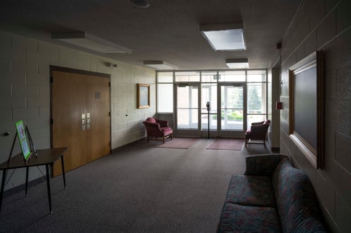 Lobby or foyer of church building on Bogus Basin Road