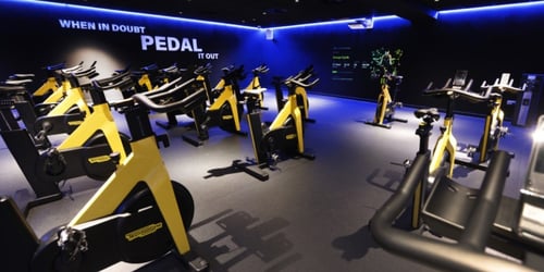 Photo of stationary cycling equipment at Blyth Sports Centre