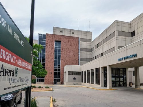 Avera Queen of Peace Hospital campus in Mitchell entrance photo