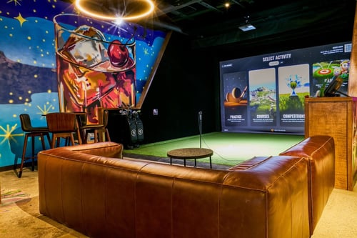 Indoor Golf Simulator Lounge