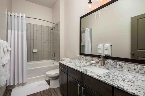 Bathroom at Parkside Apartments in Birmingham, AL