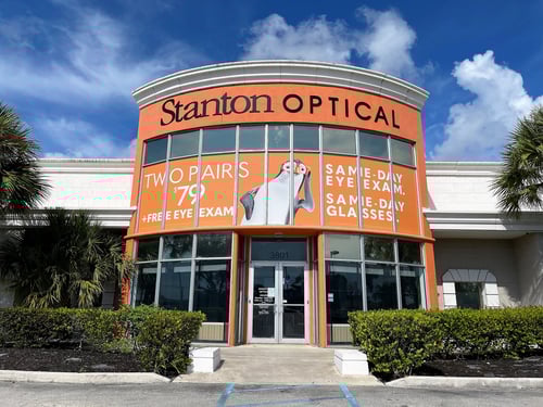 Storefront at Stanton Optical store in Palm Springs, FL 33461