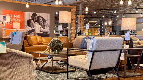 Woodbury Slumberland Furniture living room area