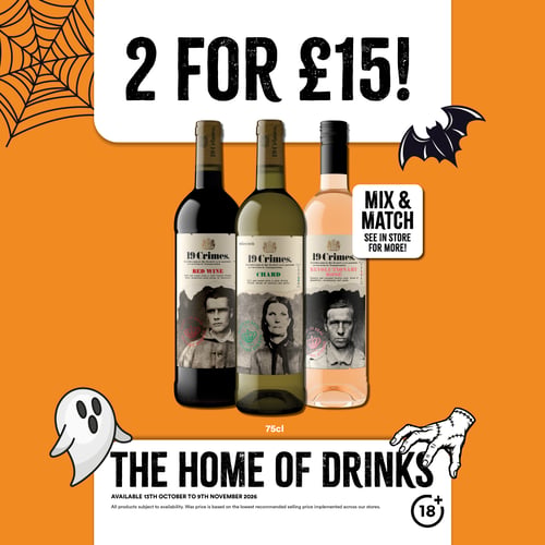 Visit your local store for more great deals on Beers, Spirits, Wines and Low and No.