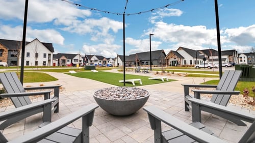 The exterior view of the apartment homes at The BLVD at Wilson Crossing, Wyoming, MI