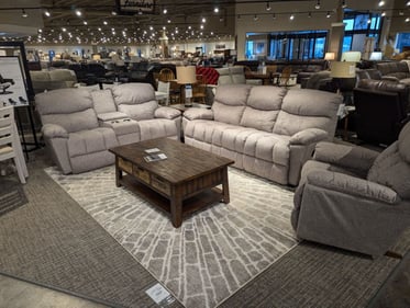 Amery Slumberland Furniture sofa, loveseat, chair, and coffee table